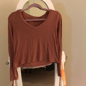 Charlotte Russe pink knit long sleeve